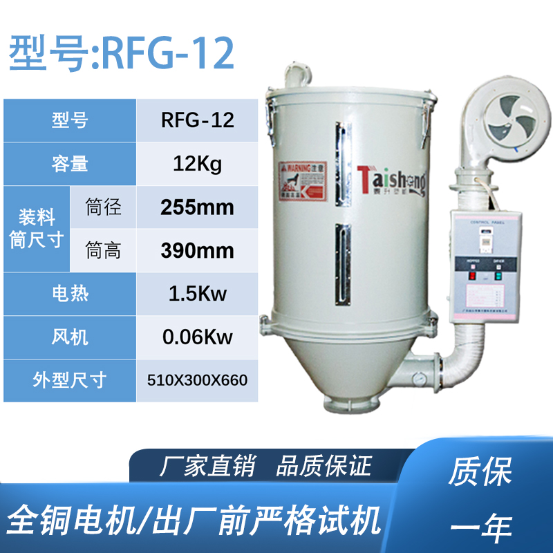 泰升塑机RFG-12干燥机参数